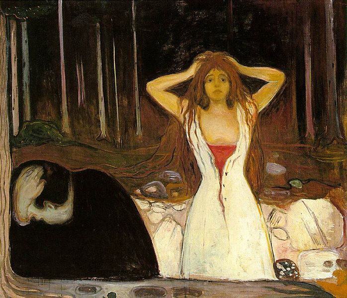 La intimidad real requiere poder mostrarse imperfecto ante el otro. Cenizas (Munch, 1894)